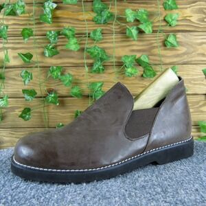 Green Ease Men's 8.5‎ Brown Leather Booties Slip-On Ankle Boots Comfort Casual